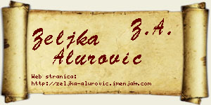 Željka Alurović vizit kartica